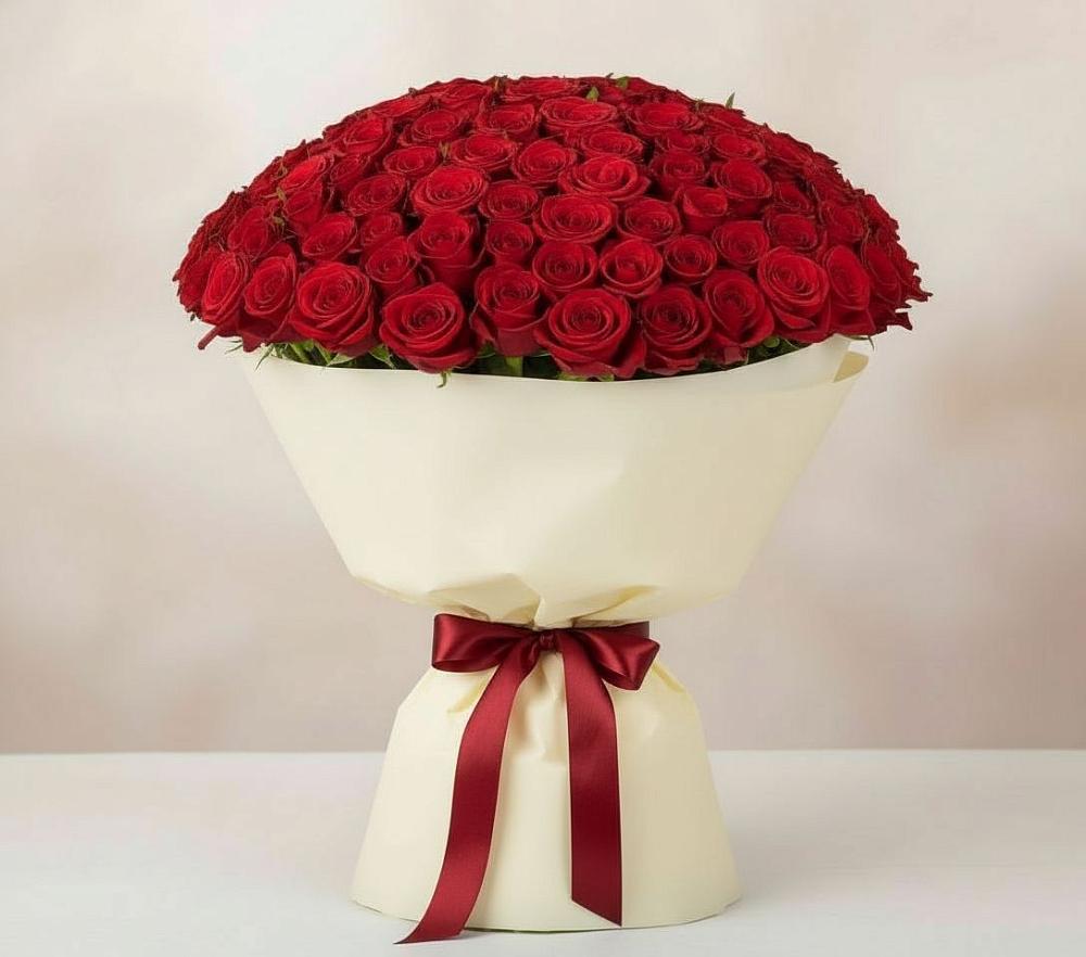 Букет 101 Красная роза Милано в Павлоградке