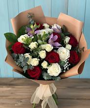 Букет цветов из:  Розы и Альстромерии в Павлоградке