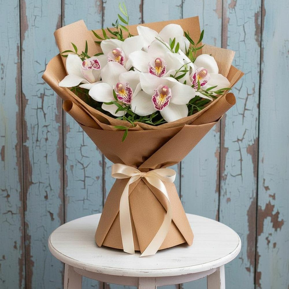 Букет цветов из: Орхидеи и Розы в Павлоградке