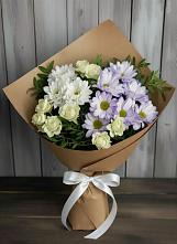 Букет цветов из:  Хризантемы и Розы в Павлоградке