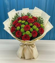 Букет цветов из:  Розы и Хризантемы в Павлоградке