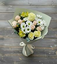 Букет цветов из:  Альстромерии, Розы и Хризантемы в Павлоградке