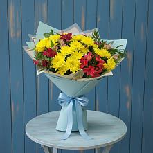 Букет цветов из:  Альстромерии и Хризантемы #REPLACE_PRED# Павлоградке