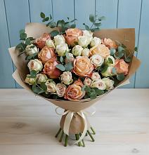 Букет цветов из:  Альстромерии и Розы #REPLACE_PRED# Павлоградке